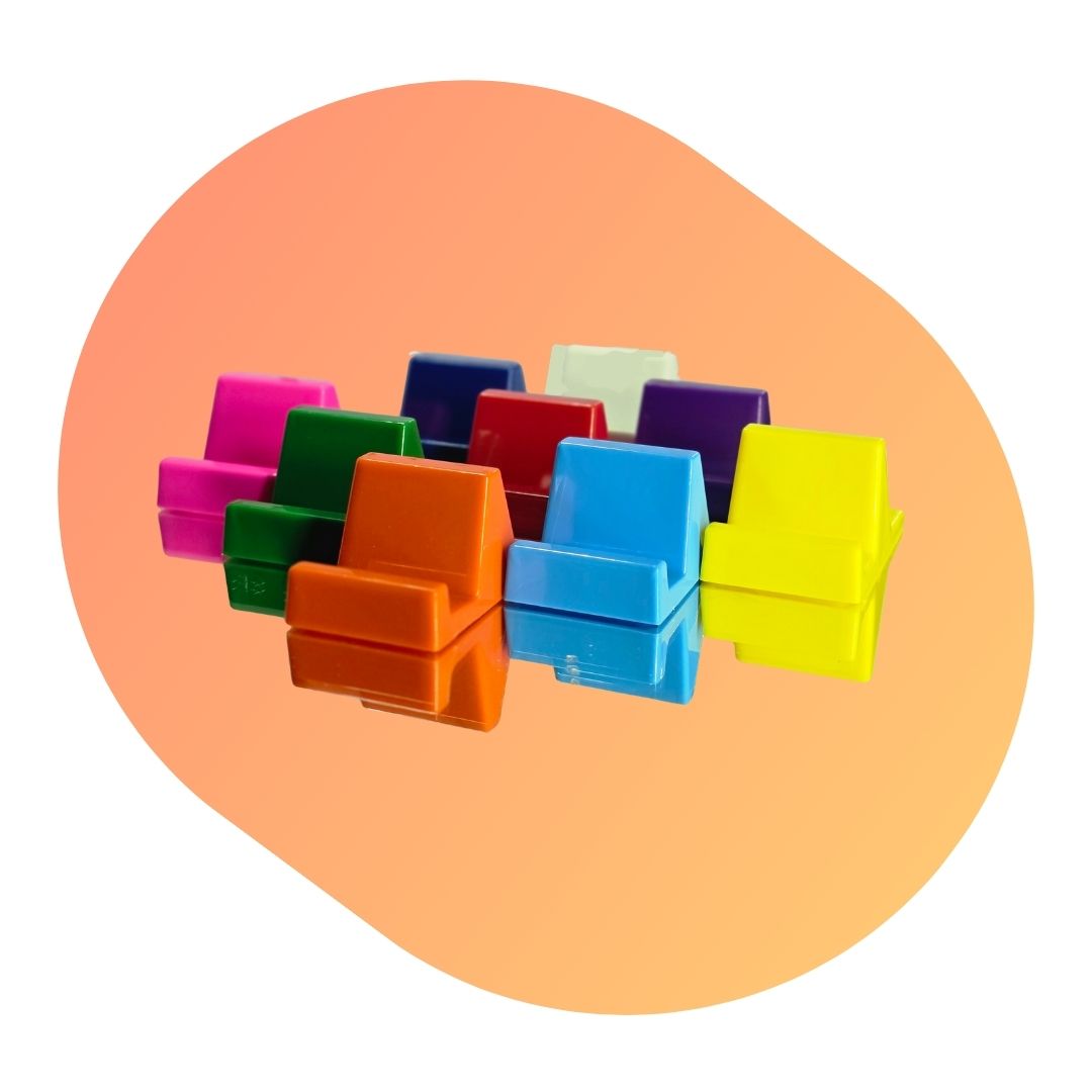 Kit 10 Suportes Cor Sólida para Celular | Mesa, Chamada de Vídeo | Compacto e Universal Varias cores